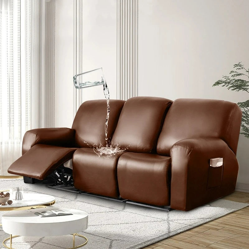 canapé relax housse simili cuir noir marron gris moderne lavable machine simple printemps été