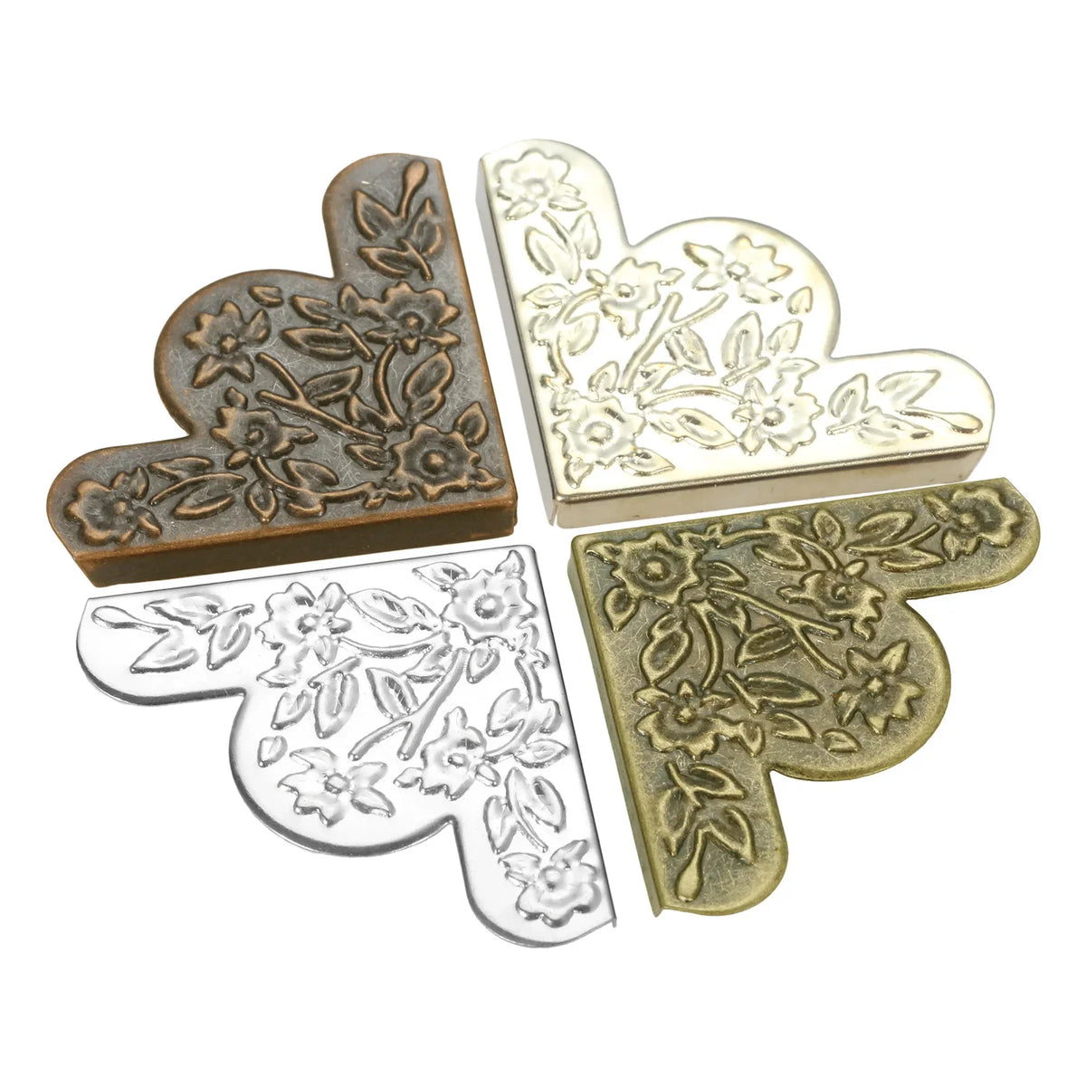 cornières décoratives fleurs feuilles adhésives bleu doré blanc bronze 43mm 43mm