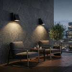 applique murale led moderne ip65 noir mat extérieure 3w 4000k 85v 265v abs