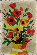 kit crochet laine tapis fleurs coussin coeur kit couture diy création maison moderne