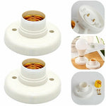 socle ampoule blanc moderne base lampe diametre 78mm hauteur 60mm rond lisse