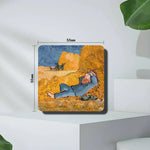 aimants magnétiques van gogh starry sky dessin animé vert marron bleu blanc noir art