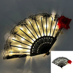 éventails lumineux dentelle roses brodées clips transparents classiques filles femmes