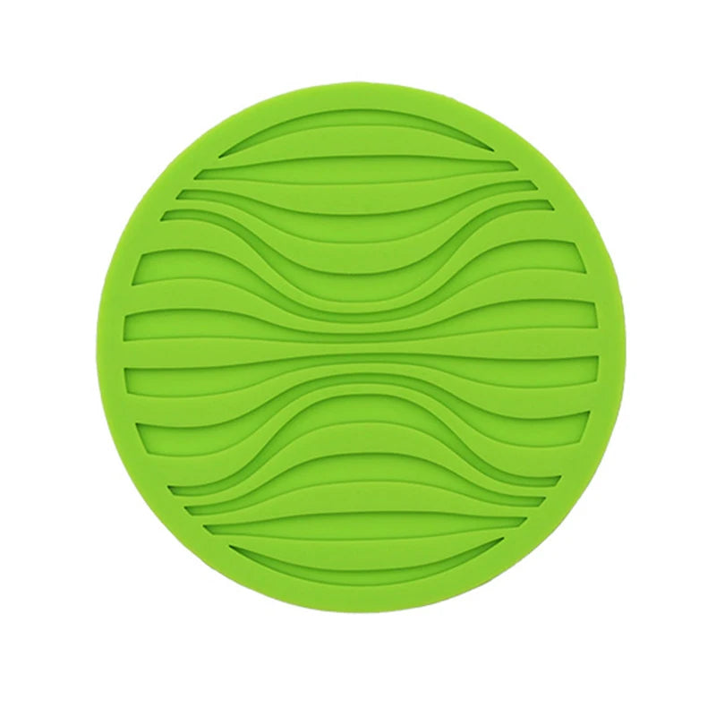 protector pad silicone moderne rayures bleu gris vert noir respectueux environnement 10cm