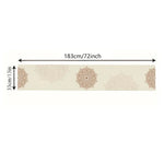 tableau chemin table lin floral classique beige clair doré élégant motif brodé farmhouse décoration