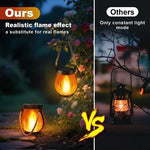 lanterne lumineuse effet flamme led rechargeable solaire moderne camping extérieur
