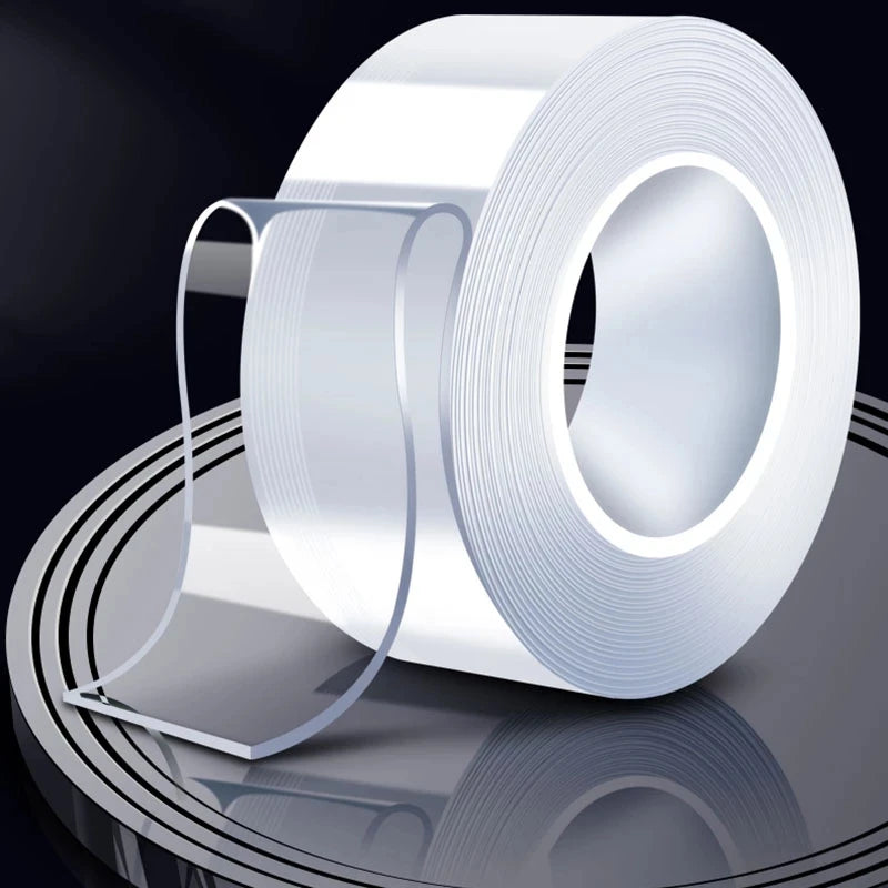 ruban adhésif transparent réutilisable résistant l'eau maison décoration murale minimaliste blanc
