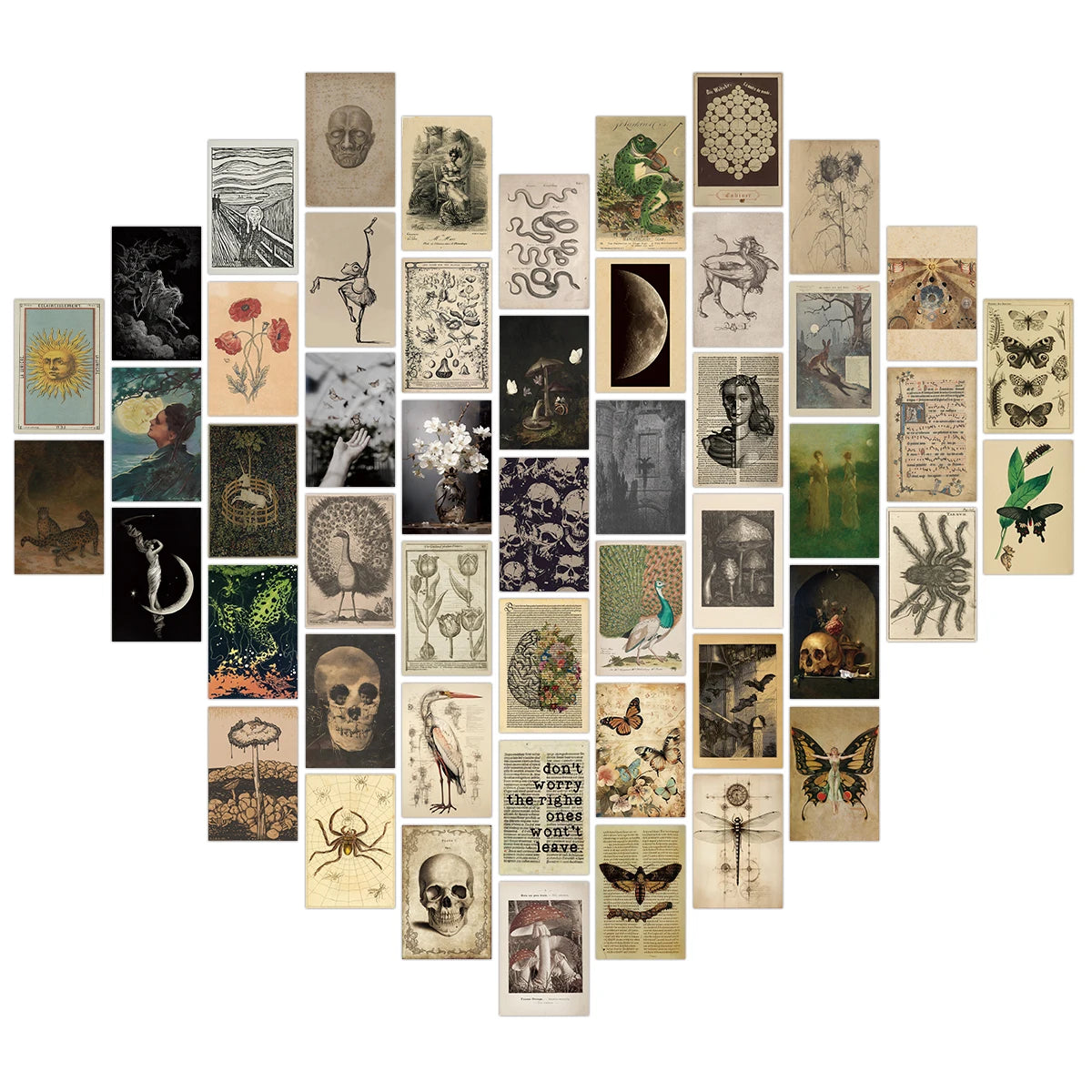 Cartes postales modernes abstraites 15x10cm kit collage chambre décoration vintage minimaliste floral geometrique