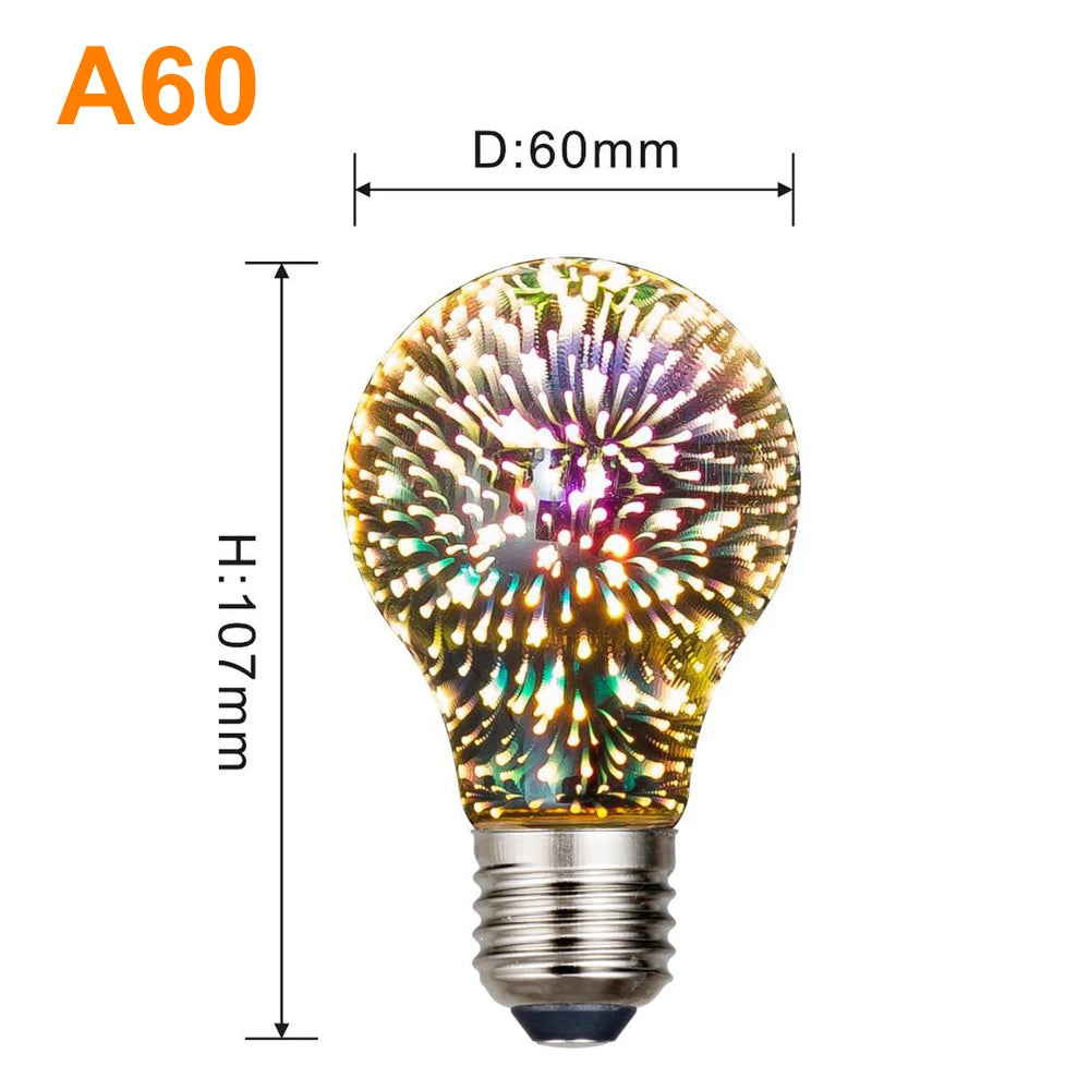 ampoules led multicolores effet feux dartifice vintage rétro e27 base bois chambre