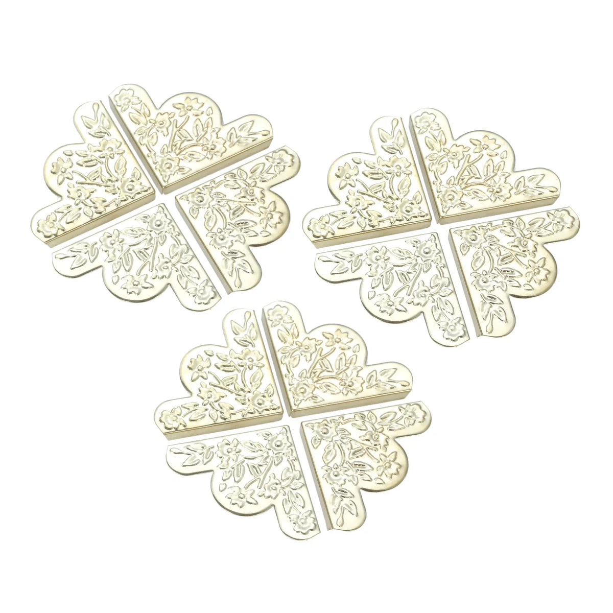 cornières décoratives fleurs feuilles adhésives bleu doré blanc bronze 43mm 43mm