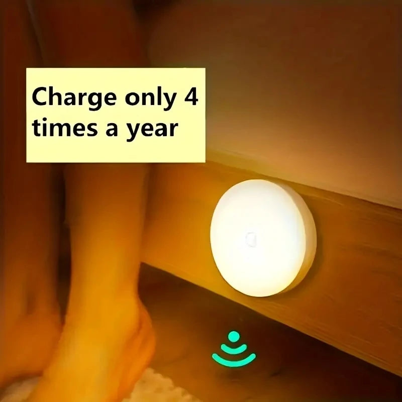 lampe nuit blanc moderne veilleuse détecteur mouvement rechargeable led adhésive chambre escalier