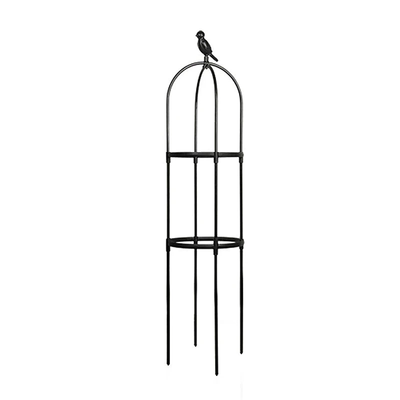 support plante grimpante structure circulaire plateaux horizontaux noir blanc moderne fonctionnel jardin fleur vigne