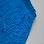 franges polyester 20cm large bleu vert orange tissu moderne décoration vêtement craft