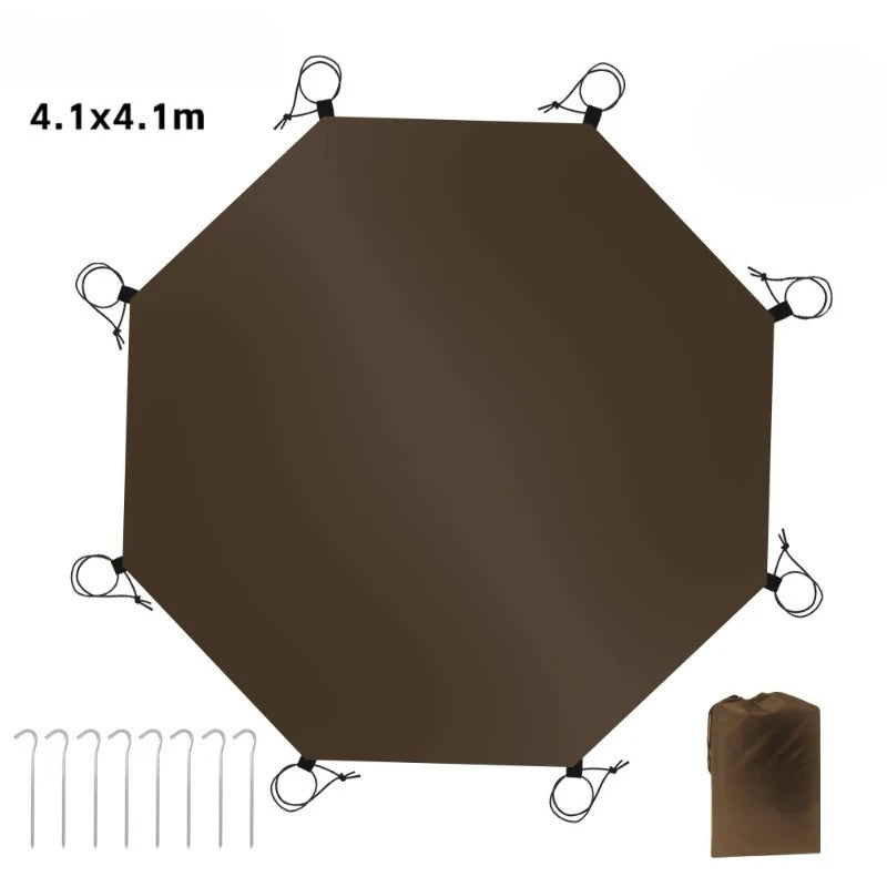 tapis sol imperméable tente camping uni vert olive moderne plage sable