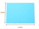 tapis silicone cuisson rectangle moderne orange bleu jaune rouge vert marron lisse uniforme