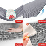 tapis sol moderne gris maille hexagonale respectueux environnement salle bain 0.9x1M PVC