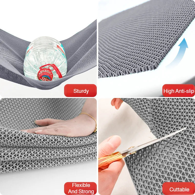 tapis sol moderne gris maille hexagonale respectueux environnement salle bain 0.9x1M PVC