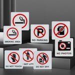 signalisation murale adhésive symbole interdiction cigarette parking caméra personne déchets no smoking