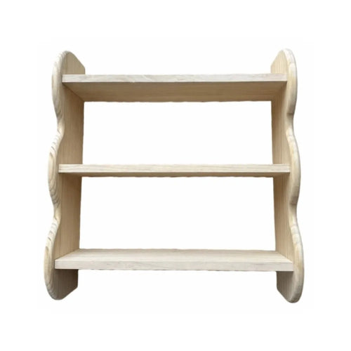 étagère murale bois brut naturel rustique moderne niveaux tasses chambre coucher fixations incluses