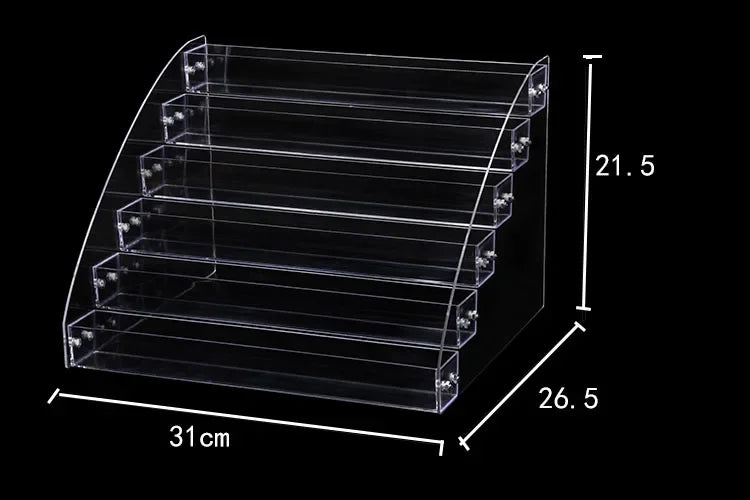 présentoirs cosmétiques transparents étagères réutilisables moderne supports vis fixés minimalistes