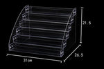 présentoirs cosmétiques transparents étagères réutilisables moderne supports vis fixés minimalistes