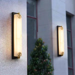lampe murale moderne blanc doré marbre veines jaunes acier inoxydable éclairage maison 51cm 12cm