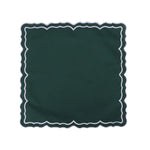 serviette table coton brodée bordure ondulée moderne décoration banquet mariage