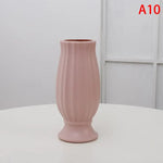 vases résine modernes blanc rose vert orange géométriques ruban jute