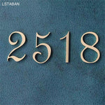 numéros maison laiton doré lettres relief plaque porte classique decoration murale haute qualité brosséextérieurintérieur