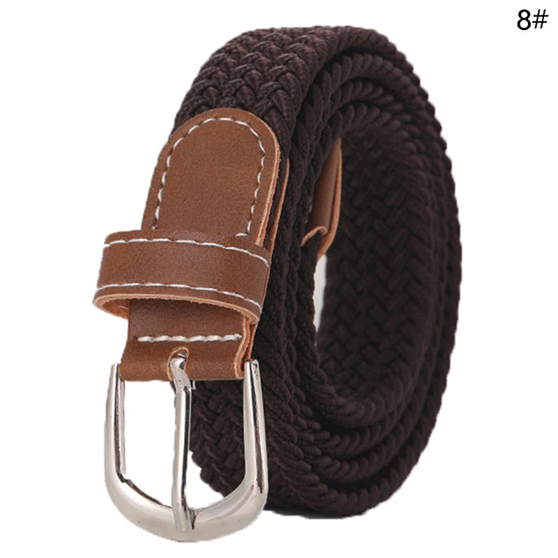 ceinture tissée élastique unisexe moderne beige noir rouge gris bleu olive