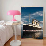 affiches murales titanic bleu noir blanc impressionnistes nuit lumière glace vague cadres