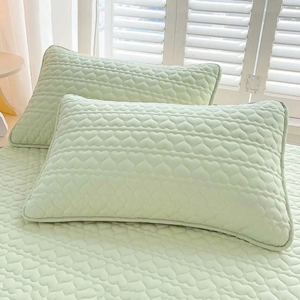 housse coussin polyester géométrique moderne vert blanc bleu gris antiacariens lit maison