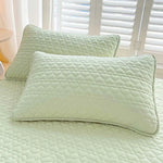 housse coussin polyester géométrique moderne vert blanc bleu gris antiacariens lit maison