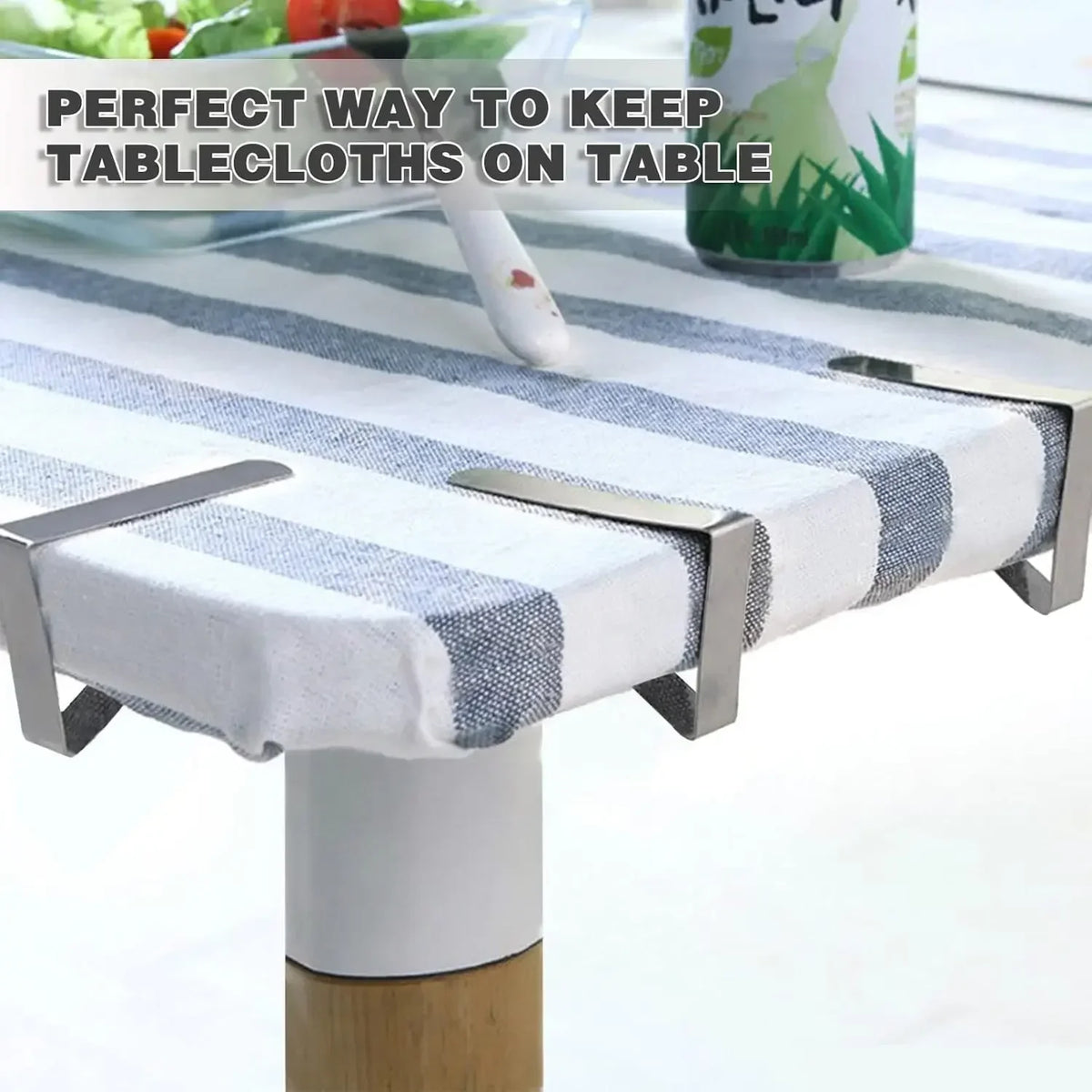 clips table acier inoxydable modernes argentés 12 pièces événements festifs