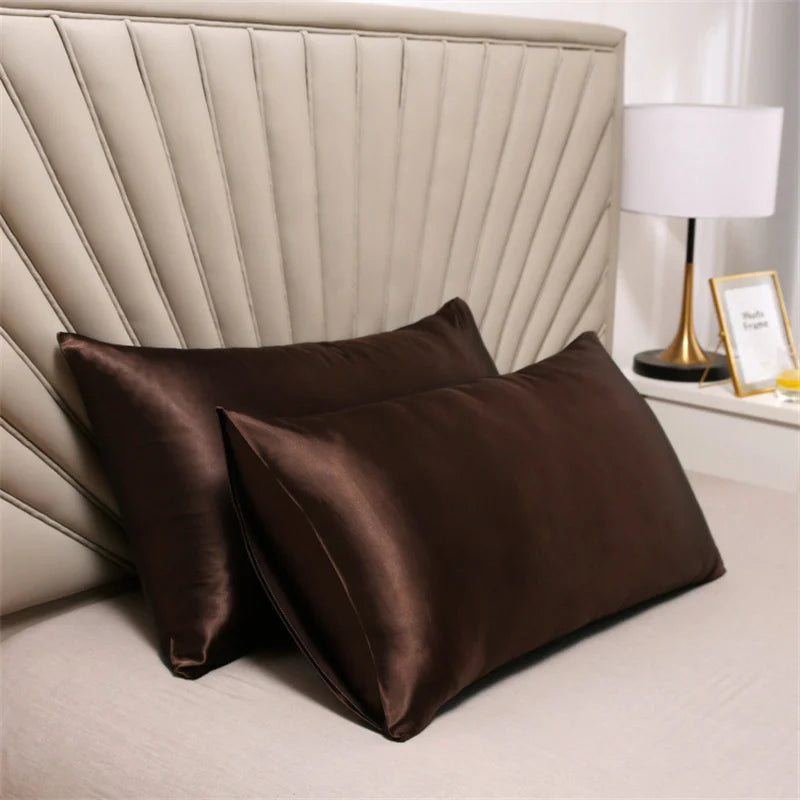 taies oreiller satin soie bleu marine rose noir contemporain opaques adhésives bébé maternité 51x76cm
