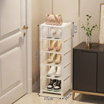étagère chaussures moderne rangement noir blanc réutilisable simple fixations incluses