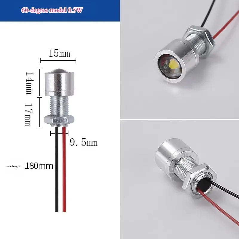 mini projecteur led rond aluminium blanc chaud 12v 24v lampe décorative intérieur moderne