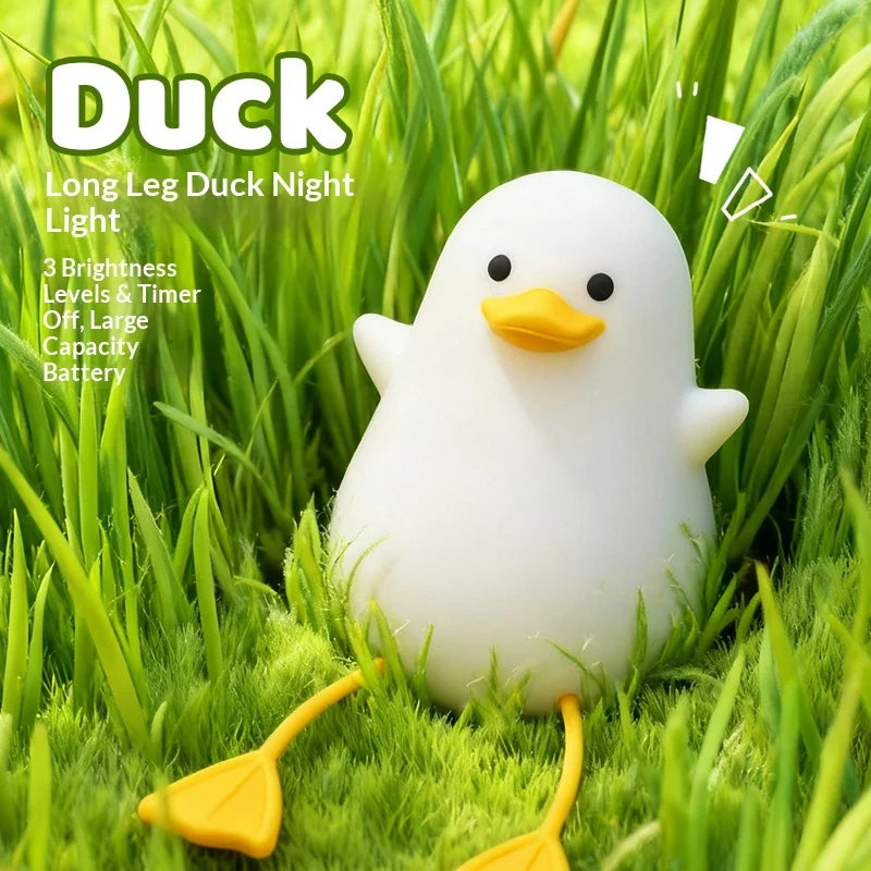 lampe chevet canard blanc jaune mignon rechargeable tactile réglable usb moderne adhésif