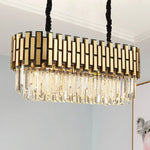 lustre moderne doré noir cristaux géométriques salon chambre led dimmable echangement cable