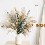 décoration intérieure bouquet fleurs séchées eucalyptus pampa naturel rustique beige vert