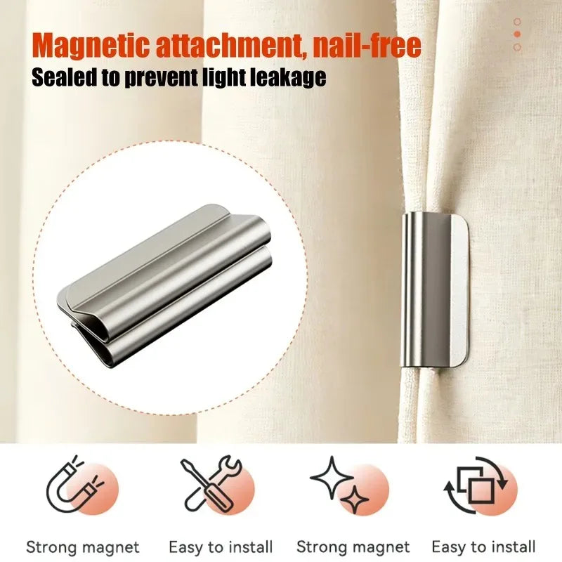 fermoirs magnétiques adhésifs rideaux modernes sans perçage clips occultants métal inoxydable