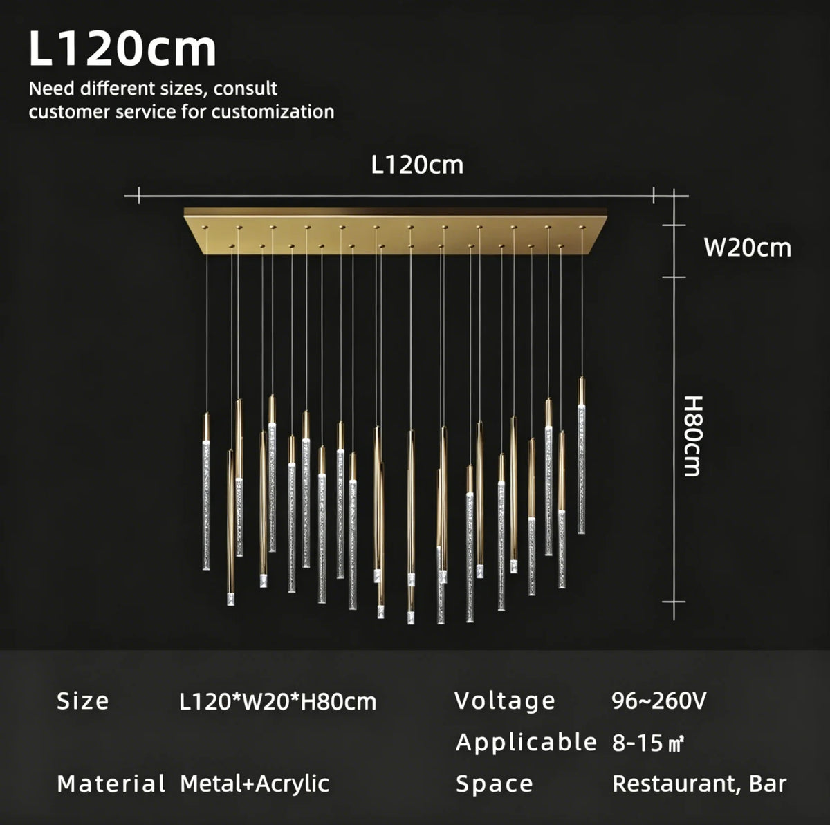 lampe suspendue moderne or cristaux transparents 80cm led 3000k chambre salon
