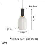 suspension lumineuse moderne vert rayures opacité câble noir gris beige chambre salon
