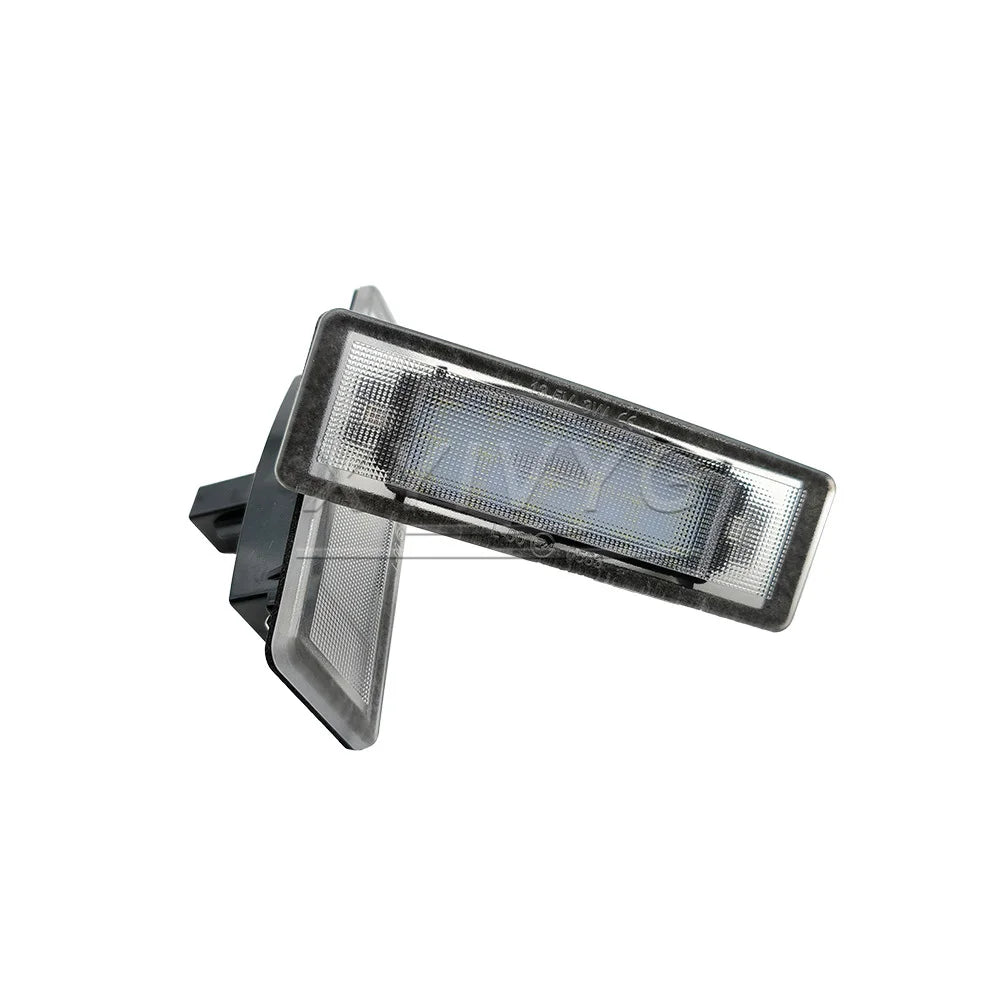 lampe led plaque immatriculation noir moderne grille perforations 12v 3w 2400lm tringle fixation