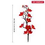 décoration intérieure branche artificielle fleurs simples couleur rouge blanc rose jaune naturel minimaliste