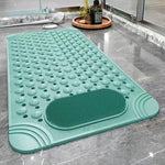 tapis bain antidérapant texturé mars green bleu clair gris moderne drainage rapide sécurité maison
