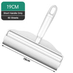 brosse poussière moderne pratique tapis sols rideaux rouleaux remplaçables blanc imprimé motifs colorés 24cm