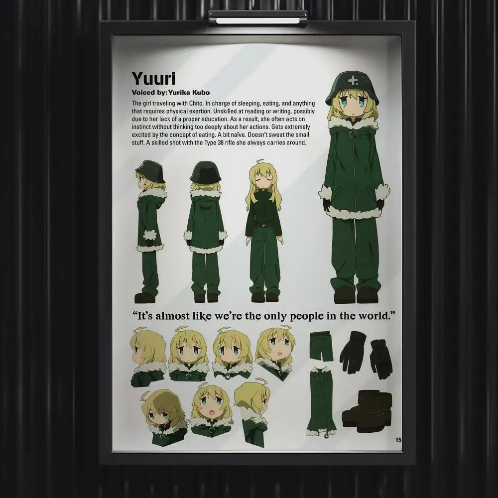 Poster anime militaire vert salon décoration mur 30x40cm opacité cadre inclusion uniforme