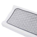 tapis bébé imperméable réutilisable doublure bambou gris quilté moderne portable mois
