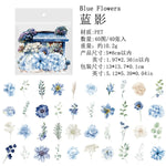 autocollants fleurs feuilles grilles tailles variées couleurs opaques détaillés adhésifs